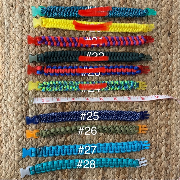 5/$14! Parachute cord survival macrame bracelet 3 - Picture 1 of 11